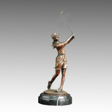 Спортивная статуя Golf Female Бронзовая скульптура, Milo TPE-505